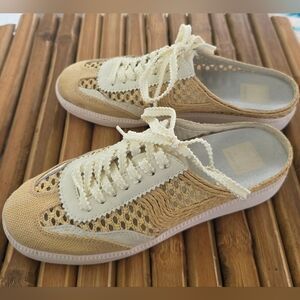 Dolce Vita Notice Slide Light.l Natural Woven Raffia Women's 6.5